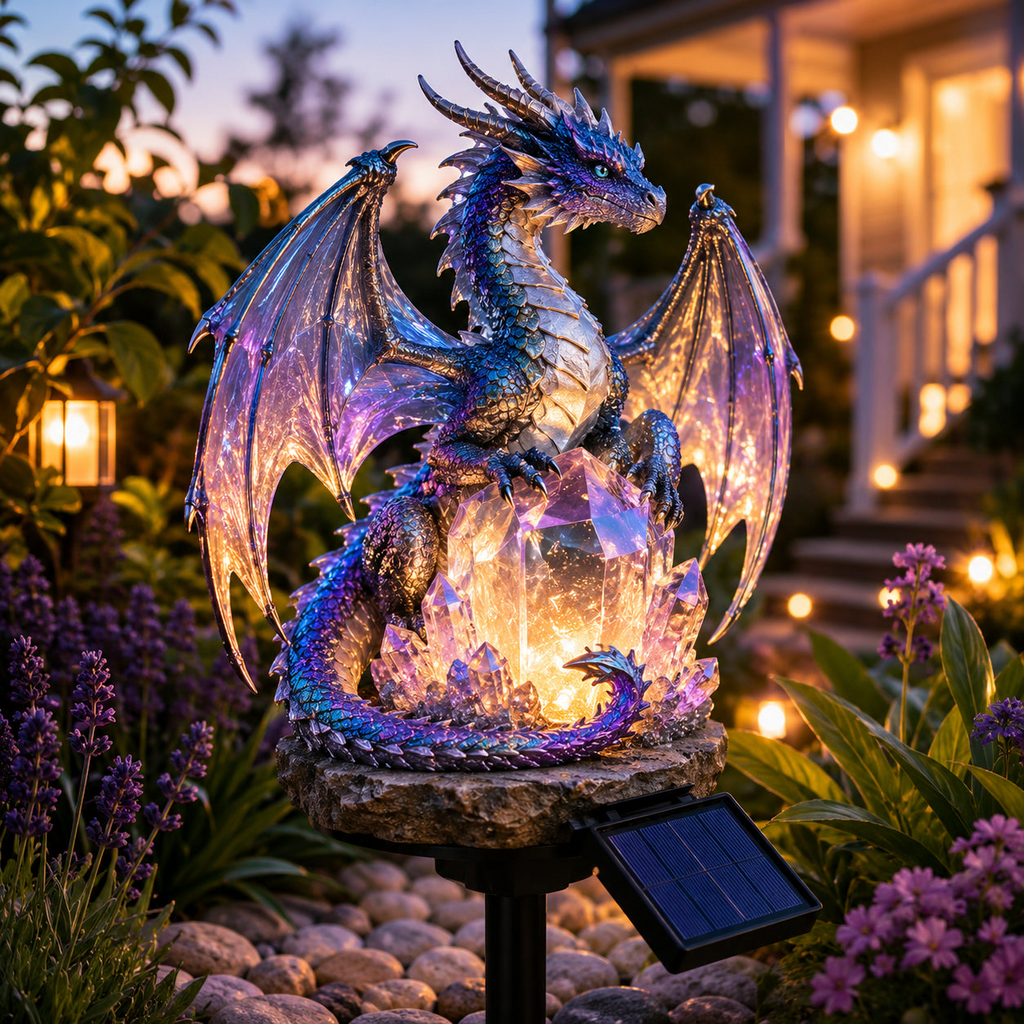 Amethyst Crystal Dragon✨️Solar Dragon Crystal Garden Light