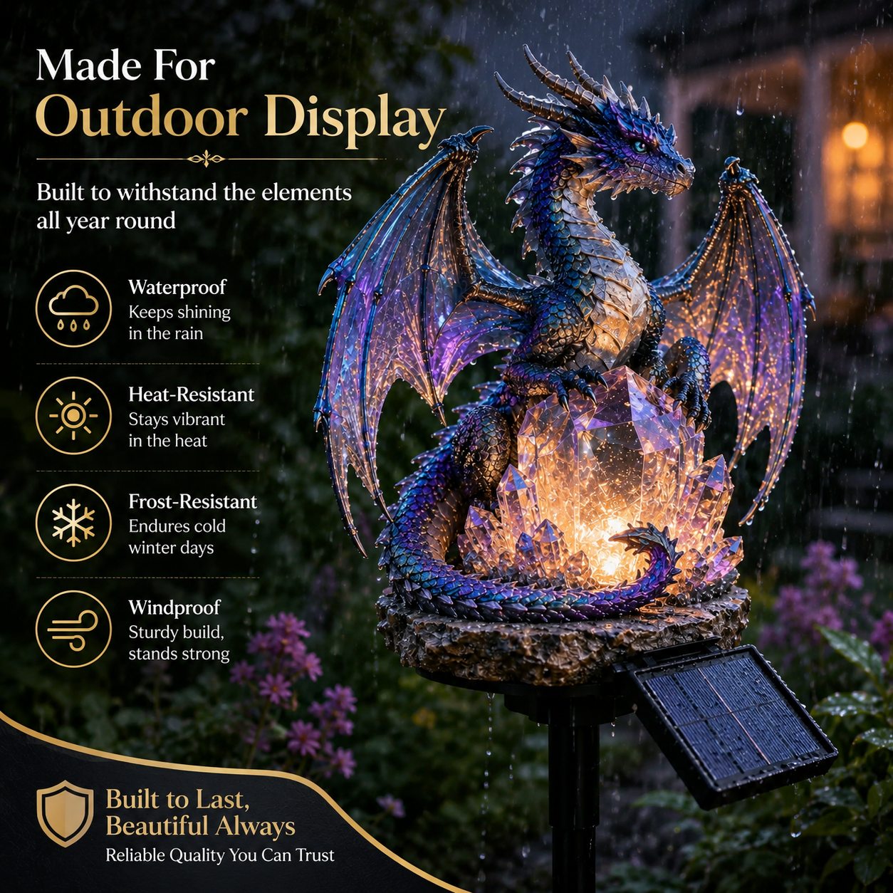 Amethyst Crystal Dragon✨️Solar Dragon Crystal Garden Light