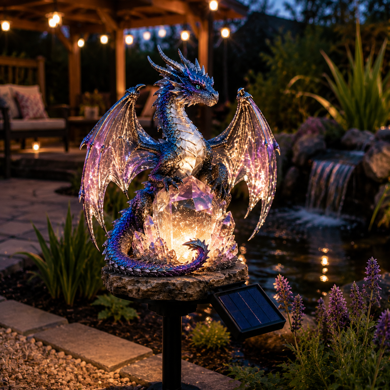 Amethyst Crystal Dragon✨️Solar Dragon Crystal Garden Light