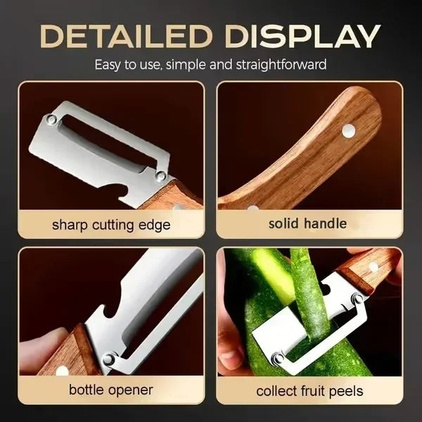 ✨🏆Hot Sale 🔥 Avelynis™ 3-in-1 Zero-Snag Vegetable Peeler – Tough Skins Off Fast, Less Food Wasted