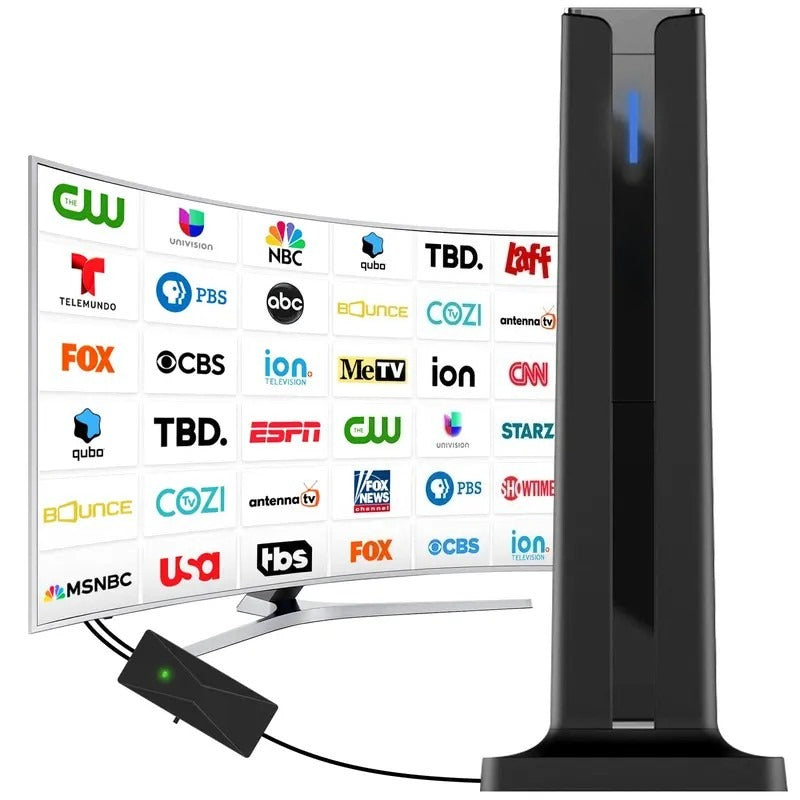 Digital TV Antenna for Smart TV Indoor,2026 TV Antenna with 5M Stick Base, 360°&Long Range Reception 4K HDTV Antenna for Local Channels