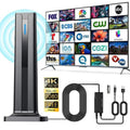 Digital TV Antenna for Smart TV Indoor,2026 TV Antenna with 5M Stick Base, 360°&Long Range Reception 4K HDTV Antenna for Local Channels