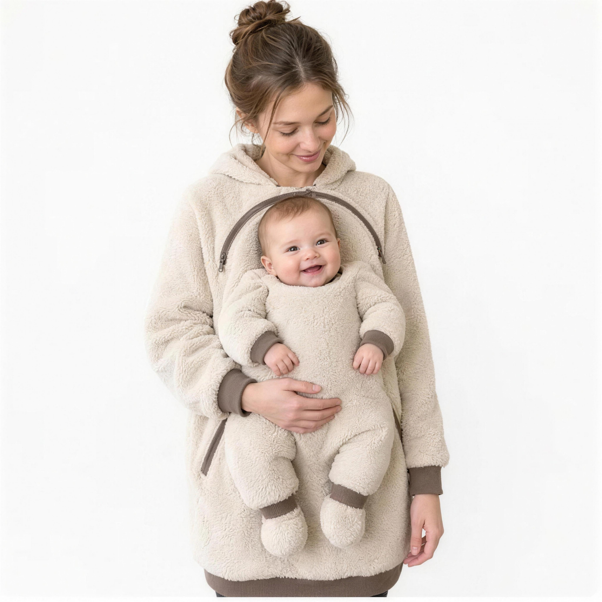 💝SnugNest™ 2-in-1 Baby Carrier Hoodie – Built-In Support, No Buckles & Cozy Warmth