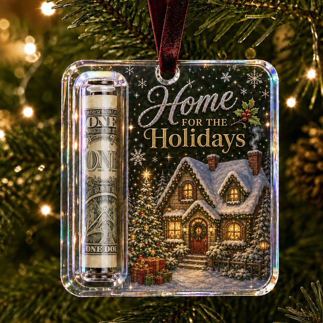Christmas Cash Gift Ornament- Make Cash Feel Like A Real Christmas Gift💵