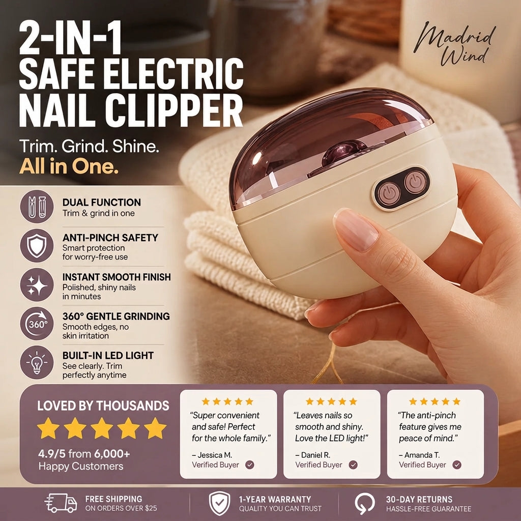 2-in-1 Smart Electric Nail Clipper & Polisher 🌟