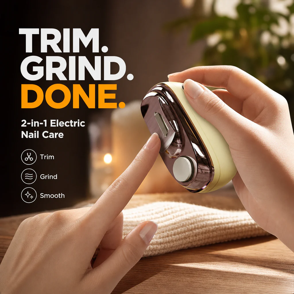 2-in-1 Smart Electric Nail Clipper & Polisher 🌟