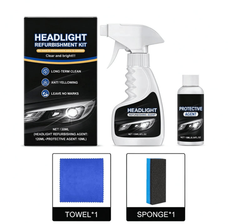 ✨HOT SELLING  over 5000+🚘Automotive Headlamp Restoration Fluid Kit