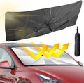 Car Windshield Sun Shade Umbrella – 360° bendable handle, no scratches.✨