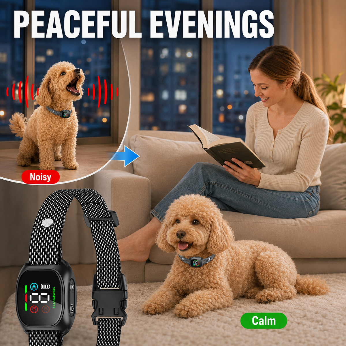 🛡️🐾 50% OFF! Smart No-Shock Anti-Bark Collar for Dogs-Gentle beep and vibration training for calmer days, quieter nights, and happier homes.