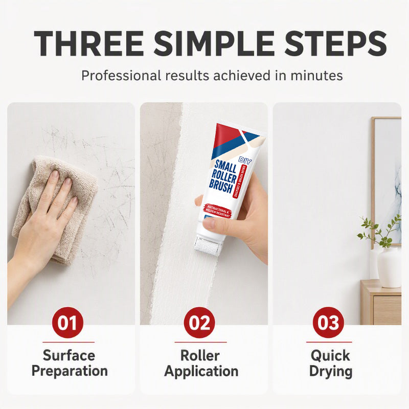 🔥Last Day 50% OFF - Waterproof Wall Repair Paste with Integrated Small Roller Brush