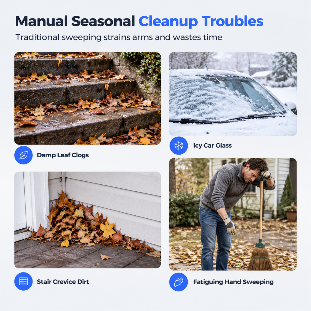 💨Cordless Mini Turbo Blower - Powerful Airflow for Leaves, Dust & Light Snow!