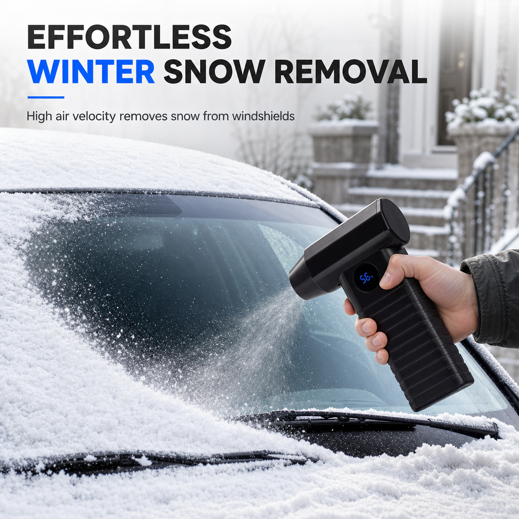 💨Cordless Mini Turbo Blower - Powerful Airflow for Leaves, Dust & Light Snow!