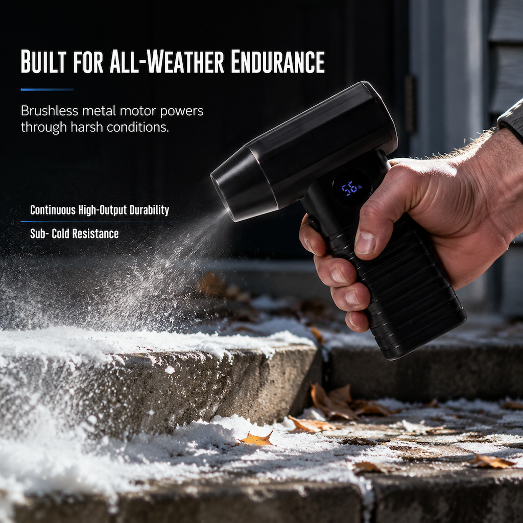 💨Cordless Mini Turbo Blower - Powerful Airflow for Leaves, Dust & Light Snow!