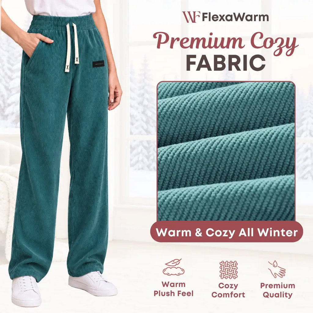FlexaWarm - Cozy Stretch High-Waisted Corduroy Pants for Seniors