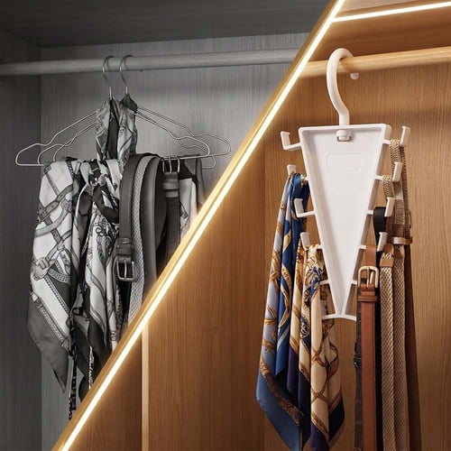 ✨Last Day 50% OFF✨Rotating V-Shaped Accessory Hanger – 12-Hook 360° Closet Organizer